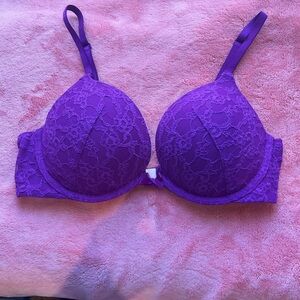 Victoria's Secret Purple Lace Bra with Underwire Support